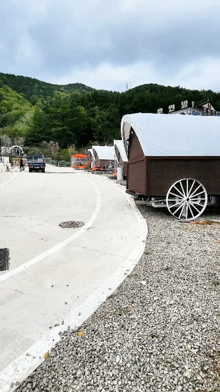 경남 고성 옥수온천캠핑랜드 카라반 펜션,  핀란드사우나 백배...