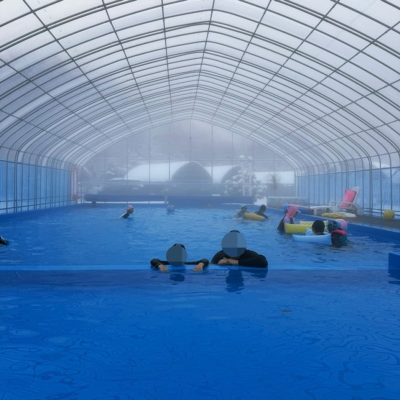 서울 근교 가평 겨울 동계 캠핑 온수 수영장 있는 물멍캠프 추천...