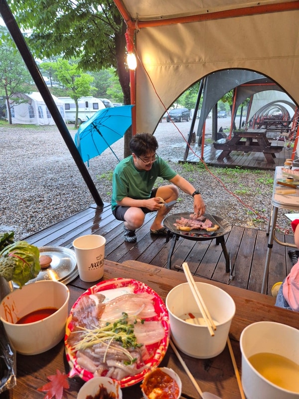 용인 소풍캠핑장 가서 글램핑 했어요