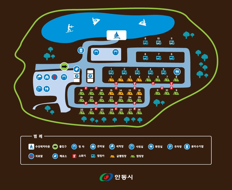 임하호 수상레저타운캠핑장 배치도 1