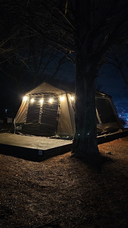 양주캠핑장, 양주캠핑장 추천,  ' 봄이오는캠프' 자매 먹방캠핑