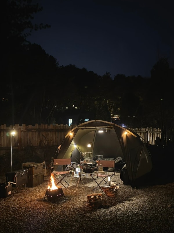 우리의 아늑한 가을고립 | 가평 선택적고립캠핑장 c5사이트