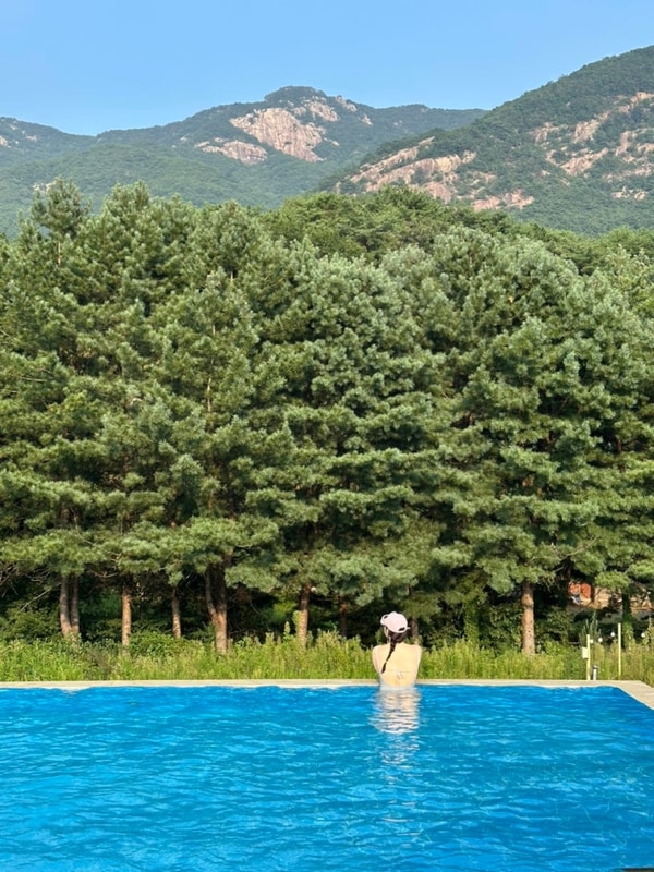 함께하는 산이다 글램핑(하트페어링 촬영지/내돈내산/수영,불멍...