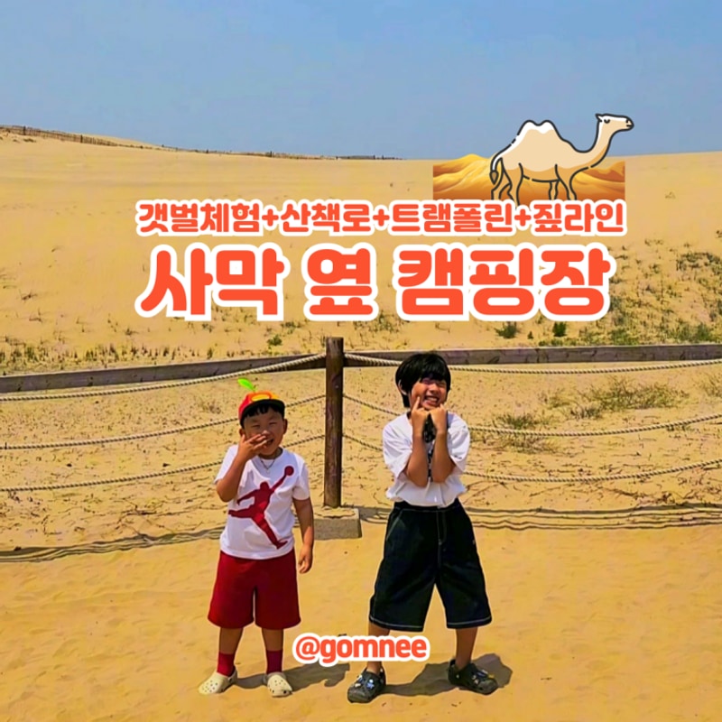 태안 갯벌체험 캠핑장 사막 옆 신두리오렌지캠핑장