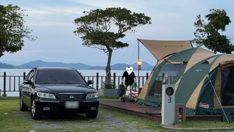 고흥 해그라미 캠핑장 (바다뷰,샤워장,화장실,개수대,매점,방파제)