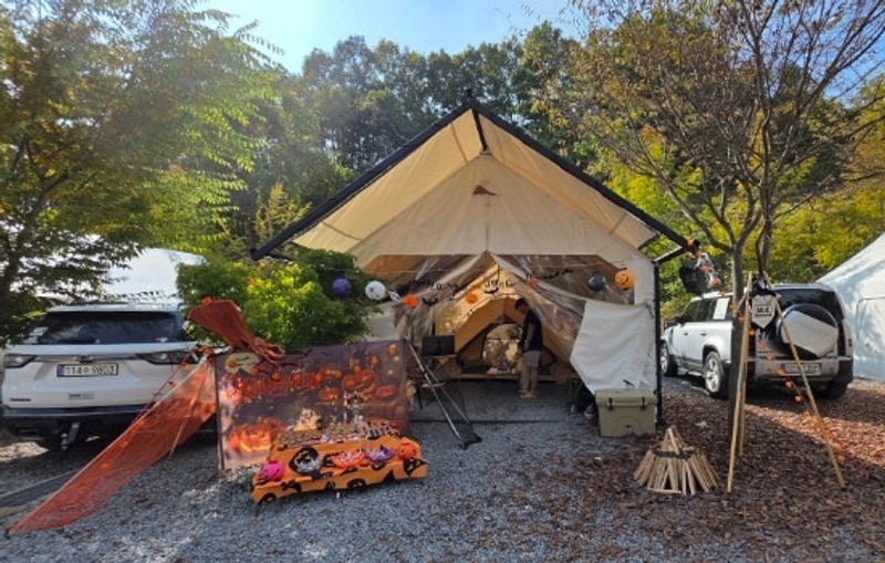 할로윈캠핑 소품 추천  제천 선녀와나무꾼 키즈 캠핑장에서...