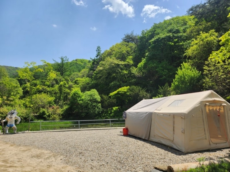 청주 캠핑장 : 어린이 놀거리 많은 낭추골캠핑장