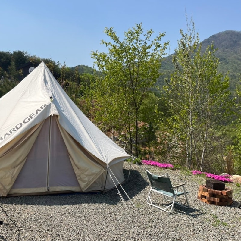 가능 글램핑/이지 캠핑 벨텐트존 2번 후기 '홍천태극캠핑장'