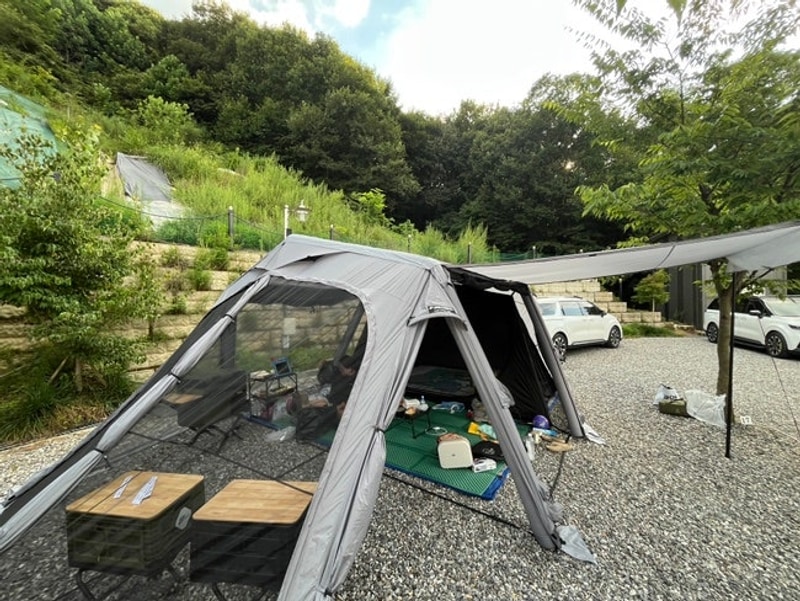 진천 포레스트 캠핑장 연휴 2박3일 캠핑후기 명당 수영장...