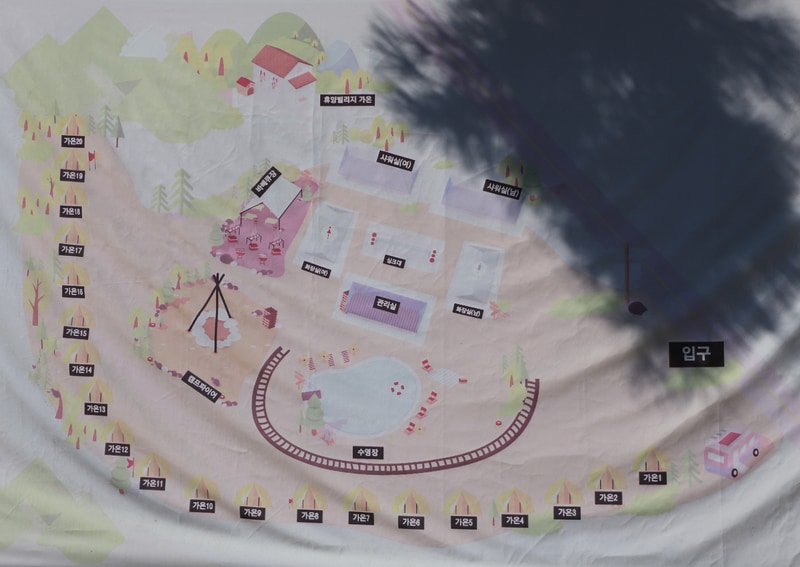 가온휴양빌리지 계곡 글램핑 카라반 캠핑 배치도 1