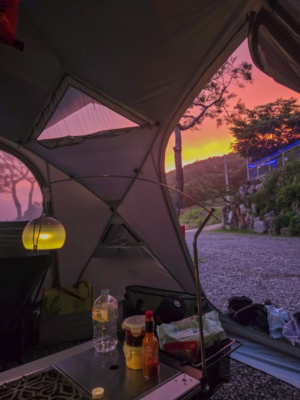 비 태풍 그리고 용인 미르힐 캠핑장