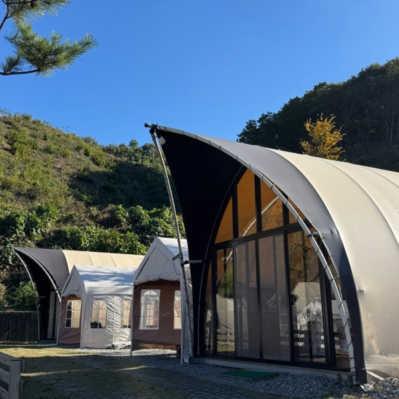 서울근교 천안 글램핑 추천, 신축 신상 몽키캠핑장 겨울에도 꿀