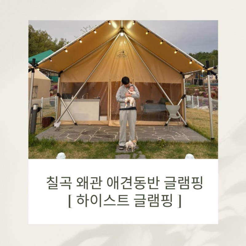 경북 칠곡 왜관 하이스트 글램핑, 애견동반 아기랑