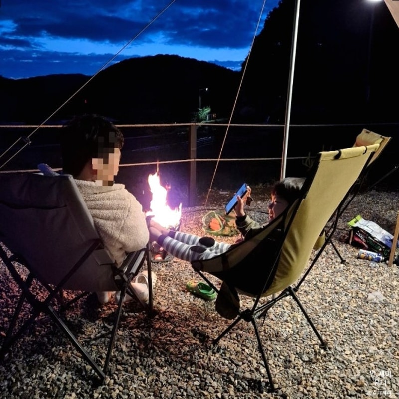 천안 캠핑장 키즈 프렌들리 파파스캠핑장 우중캠, 나름 뷰 명당