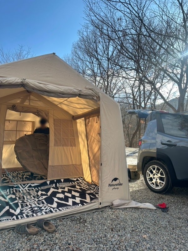 파주 산머루농원 캠핑장 산토끼14번, 반려견동반 겨울캠핑