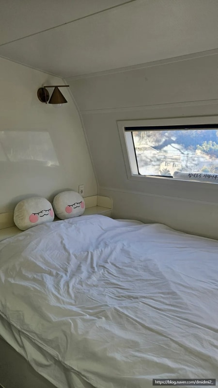 포천 캠핑장 청계호수 자작나무 숲 캠핑장 스파 카라반에서...