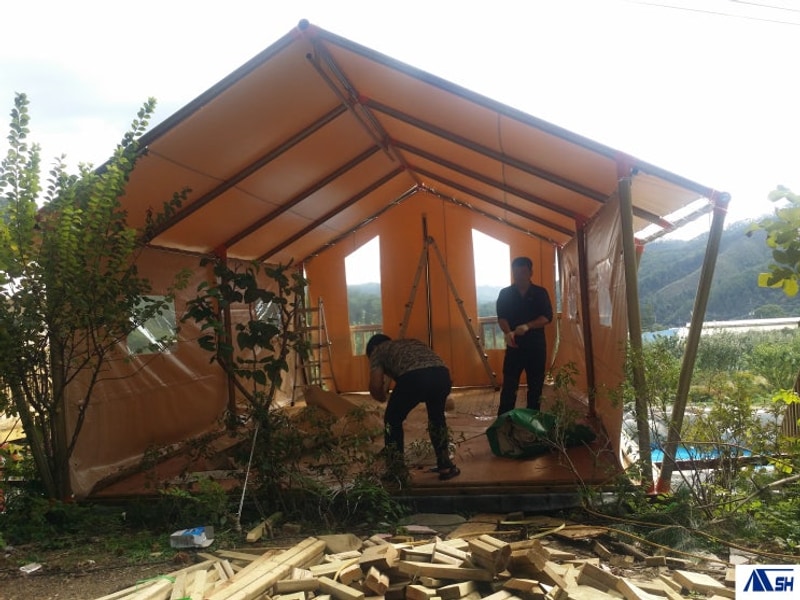 시호이엔씨 카바나글램핑 시공현장[횡성 살구나무 글램핑] 후기