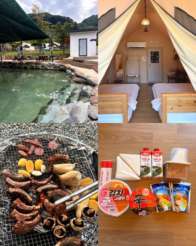 계곡 수영장이 있는 신축 글램핑 천안 몽키캠핑장