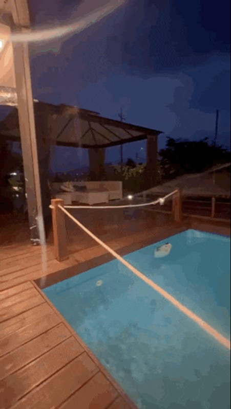 포천 글램핑, 라구나캠프의 럭셔리카라반 우중캠핑 (개별 수영장)