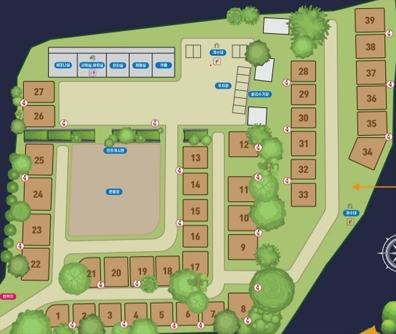 솔부엉이 캠핑장 배치도 1