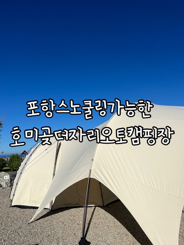 포항 호미곶 더자리 오토캠핑장 후기 | 스노쿨링 가능한 바닷가...