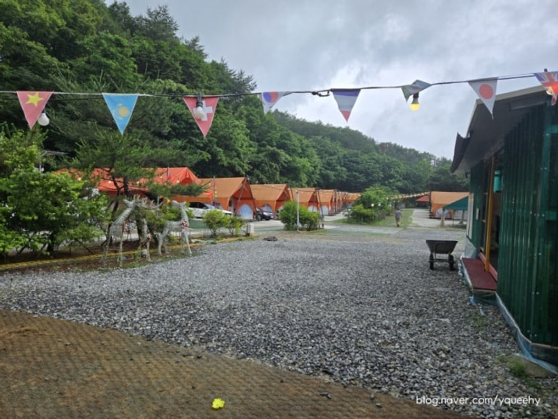 포천글램핑앤카라반 수영장 완비, 개별바베큐장, 포천 글램핑...