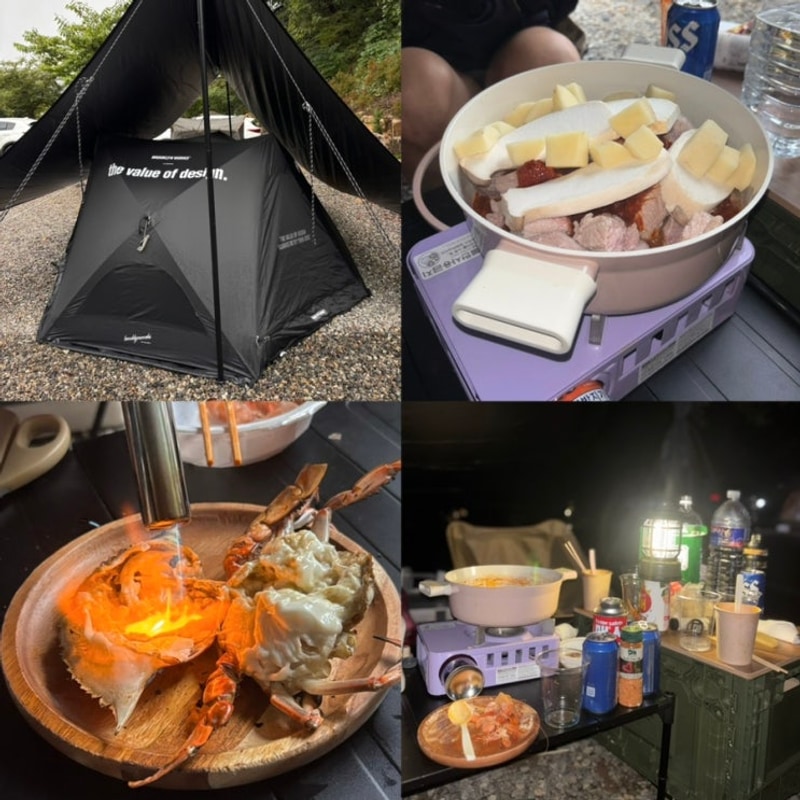 괴산 도명산캠핑장 브루클린웍스 게이트웨이 우중 오토캠핑