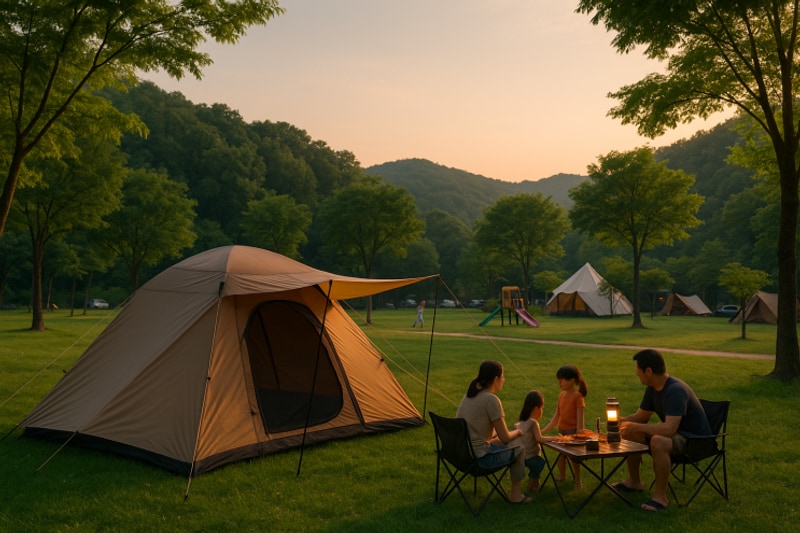 용인 소풍 캠핑장 리뷰 - 가족. 연인 모두 만족하는 힐링 명소!