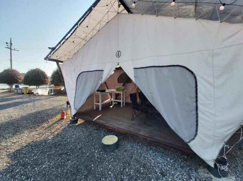 한적한 하루를 보낸 태안글램핑 태안 안면도 비비애견동반캠핑장