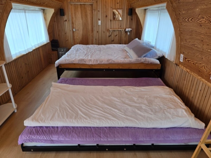 핀란드 사우나까지 갖춘 경남카라반여행 고성 옥수온천 캠핑랜드