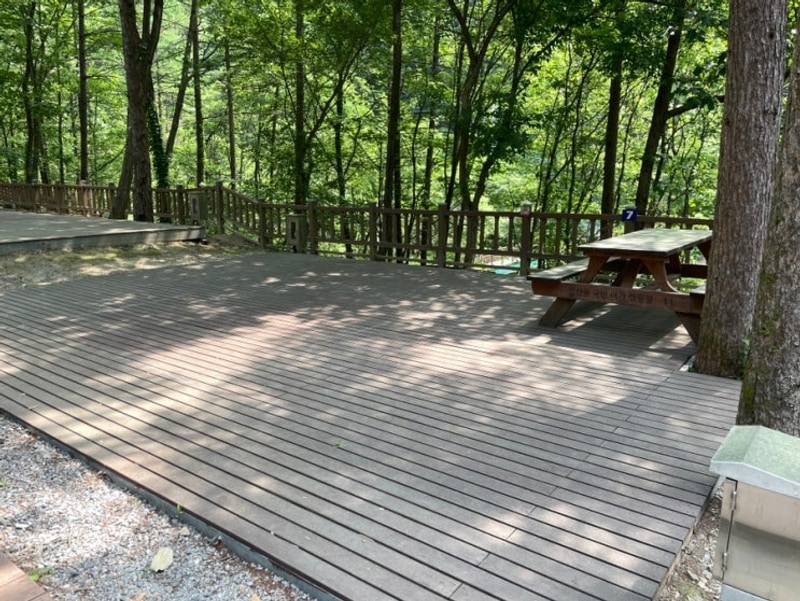 화천 만산동국민여가캠핑장. 7번 사이트. 반려견동반....