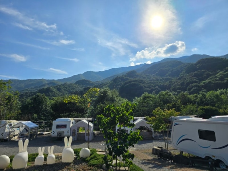 전남 구례 지리산포레스트카라반파크 계곡 물놀이 (+명당)