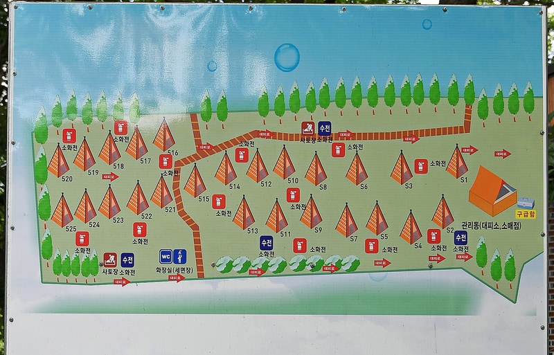 계림정야영장 배치도 1