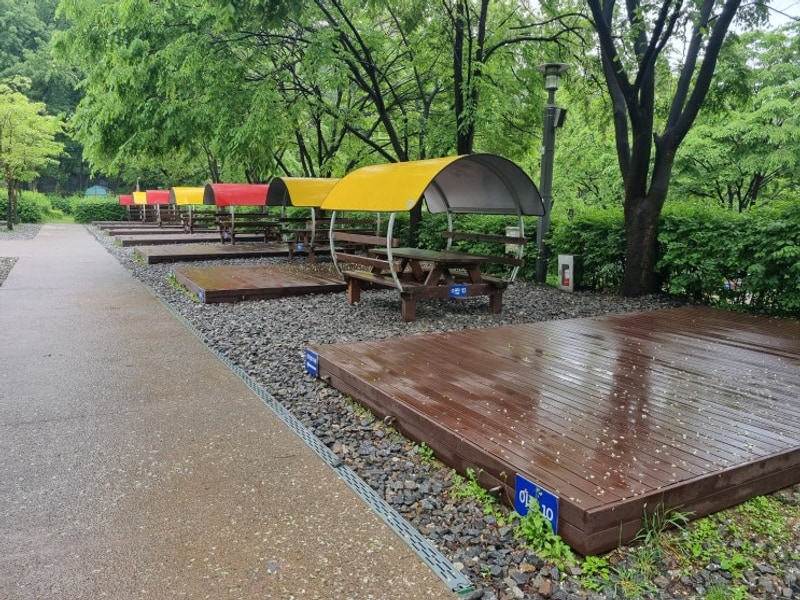 우중캠핑 후기_강동그린웨이 가족캠핑장 이팝나무사이트 1박