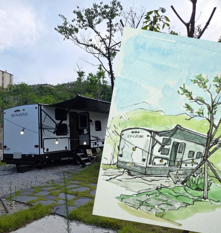 카라반의 추억 남겨요