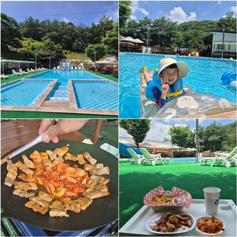 경기도 포천 취사가능 수영장, 알맹이캠핑 당일치기캠핑 아이랑...