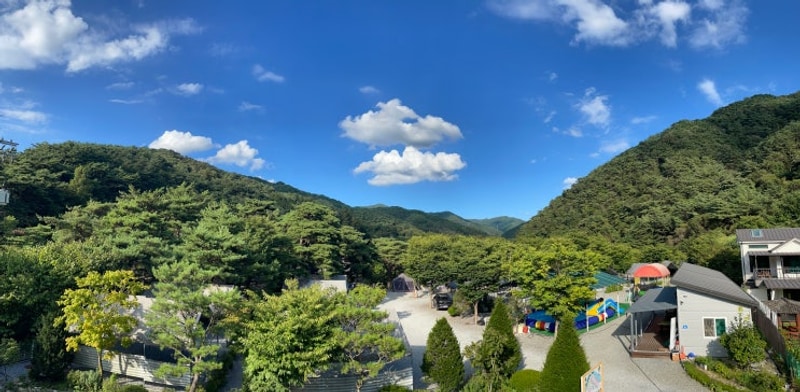 타프존에서 우중캠을 즐기다│아이와 제천솔내음캠핑장