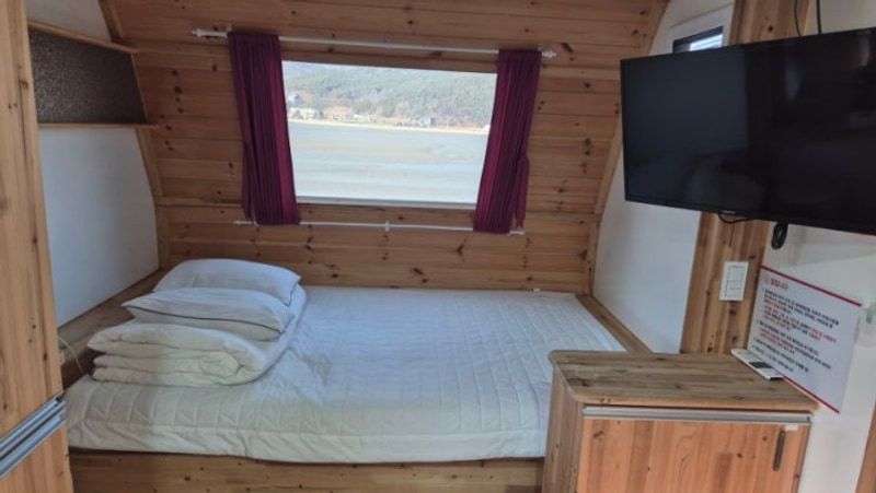 강화도 태그 하우스 카라반 1호 한겨울 바베큐 장작