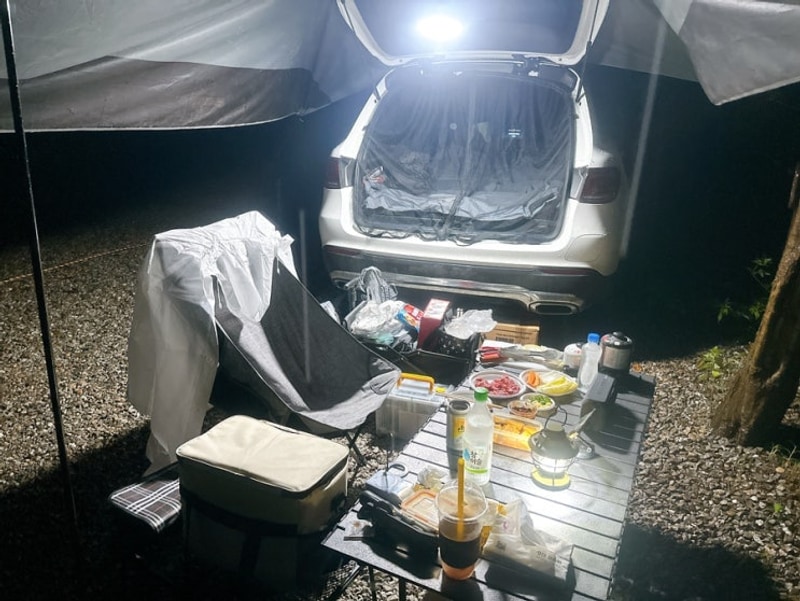 수도권캠핑장 경기도 김포한강오토캠핑장 우당탕탕 우중 차박...