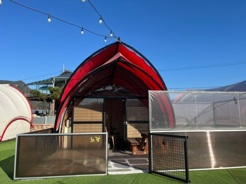 포천 애견동반 글램핑 쏘쿨이네글램핑 애견운동장 완비