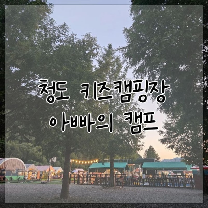 청도 아이랑 키즈캠핑장 추천 아빠의캠프 후기