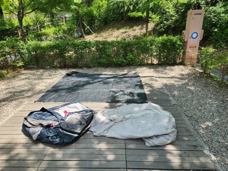 포항 국민여가캠핑장 15번 데크 캠핑기록 (23/05/02)