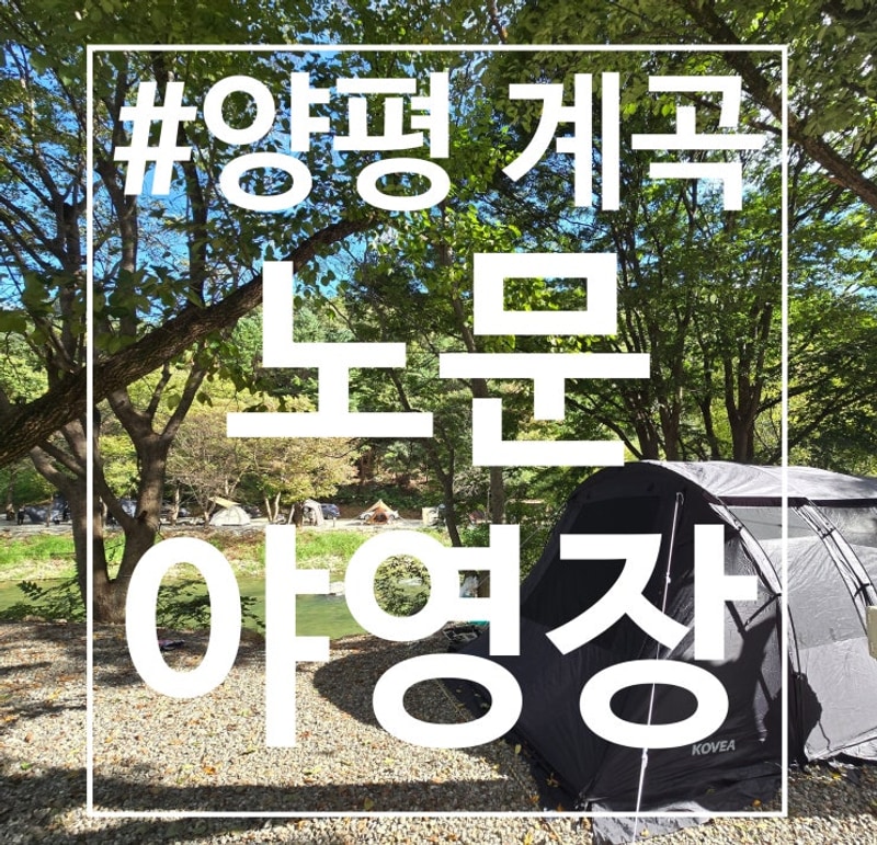[노문야영장] 양평 계곡이 흐르는 캠핑장