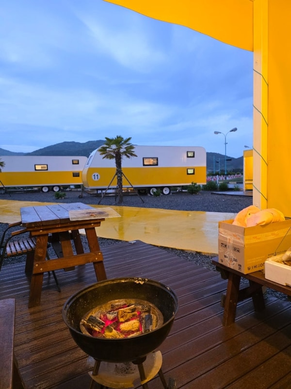 남해 숙소 추천 남해 노랑카라반 가족여행 후기