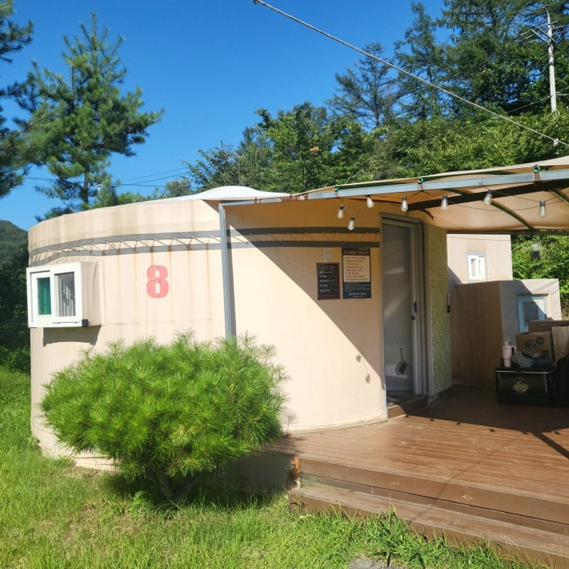 강원도!! 2박3일 애견, 아이 동반 홍천 글램핑 [몽고몽고글램핑]