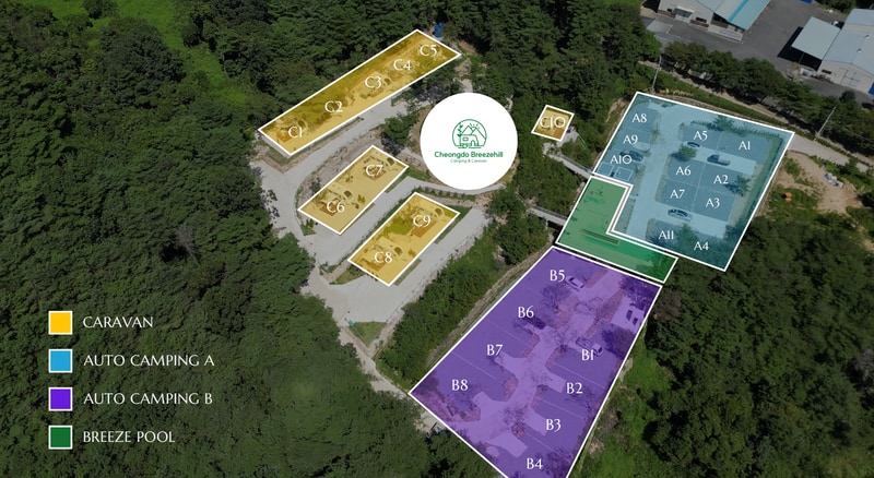 청도브리즈힐캠핑앤카라반 배치도 1