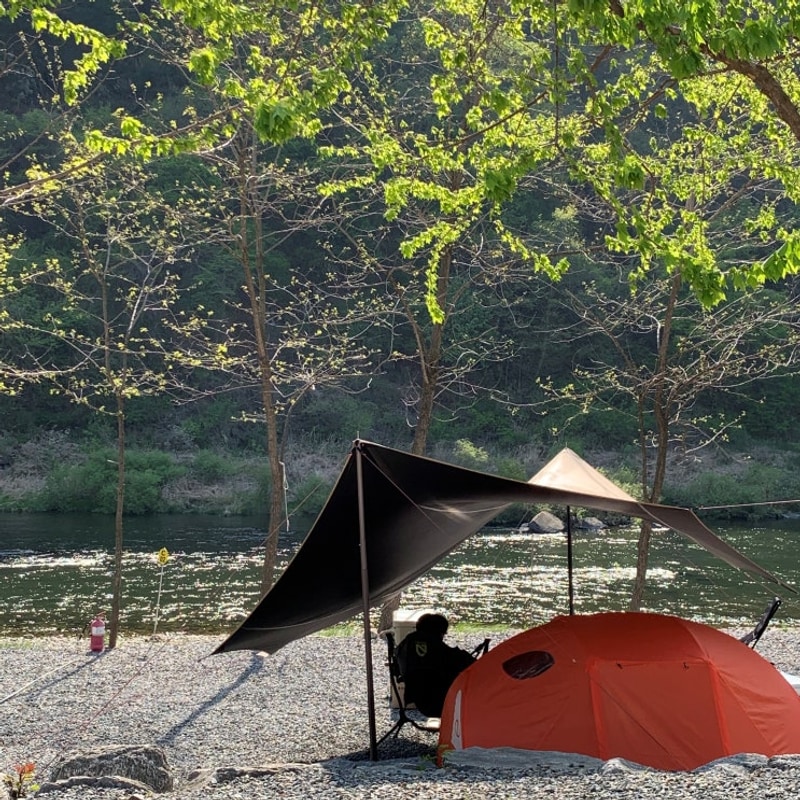 영월 캠핑장 추천 <마루펜션캠핑장> 평창강+절벽 뷰...