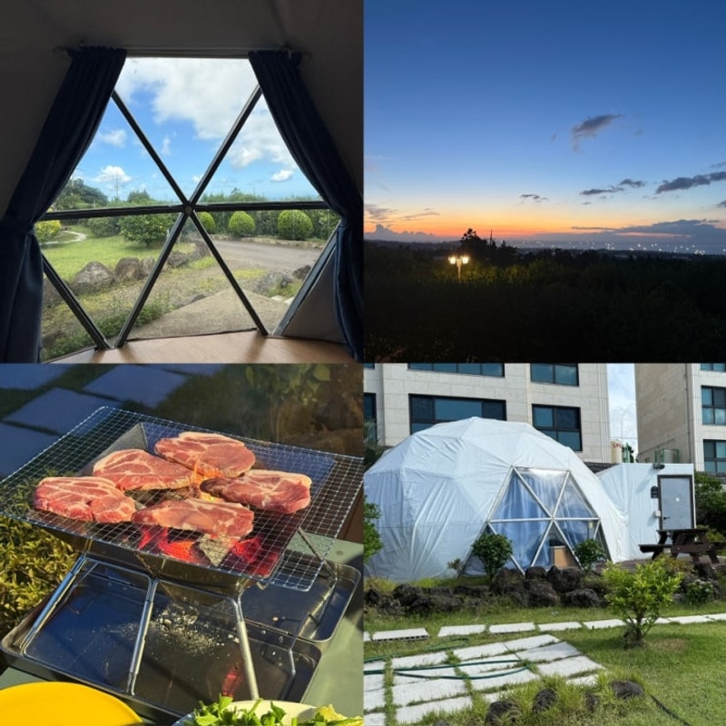 제주 이색숙소 별헤는밤글램핑 애월 펜션 가족여행 후기