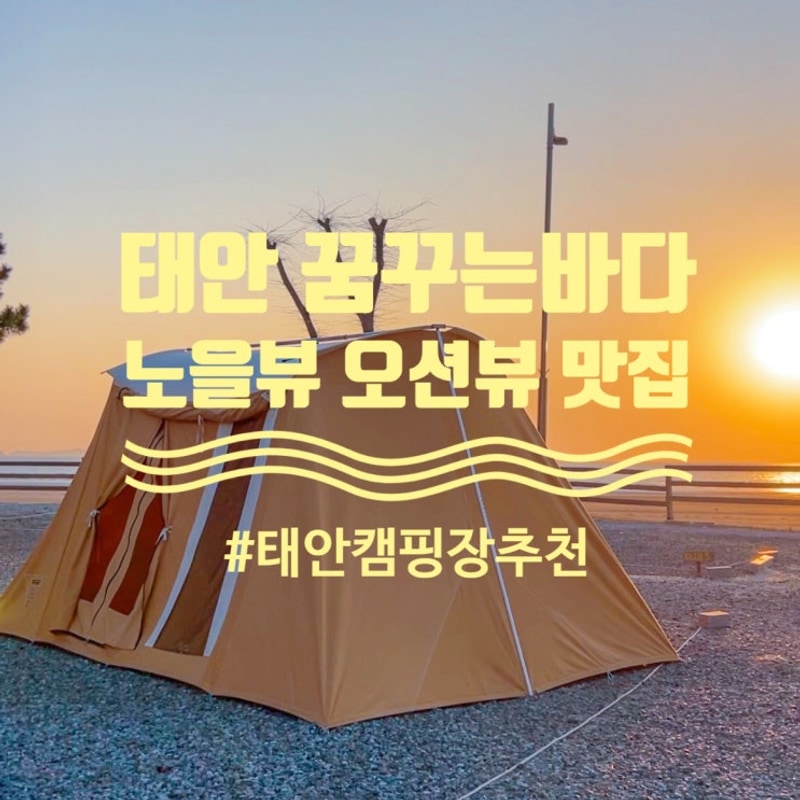 충남 태안 노을이 멋진... 주시는 꿈꾸는 바다 캠핑장 명당 추천