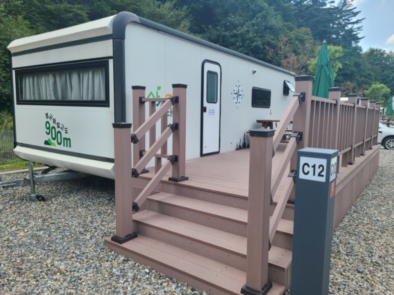 태백여행 태백캠핑 태백고원힐링캠핑장 카라반C12 사이트...